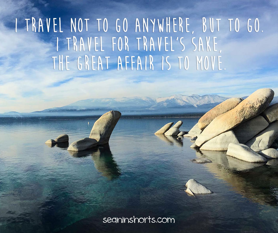travel for travels sake